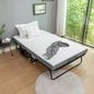 Folding Bed with Mattress, SPortable Foldable Bed with Storage Cover, SRollaway Bed Adults with Foam Mattress and Metal Frame, SCot Size Guest Bed on Wheels, 75x 38 inch