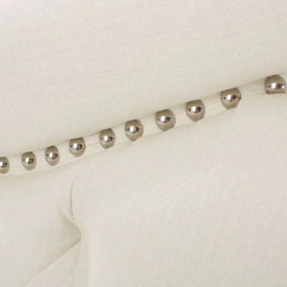 Tufted Upholstered Headboard Size, Solid Wood Board with Durable Metal, Adjustable Height headboard with Nailhead Trim in Bedroom