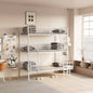 Bedroom dormitory twin size black metal triple bunk bed can be disassembled into three beds