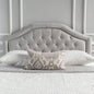 Tufted Upholstered Headboard Size, Solid Wood Board with Durable Metal, Adjustable Height headboard with Nailhead Trim in Bedroom