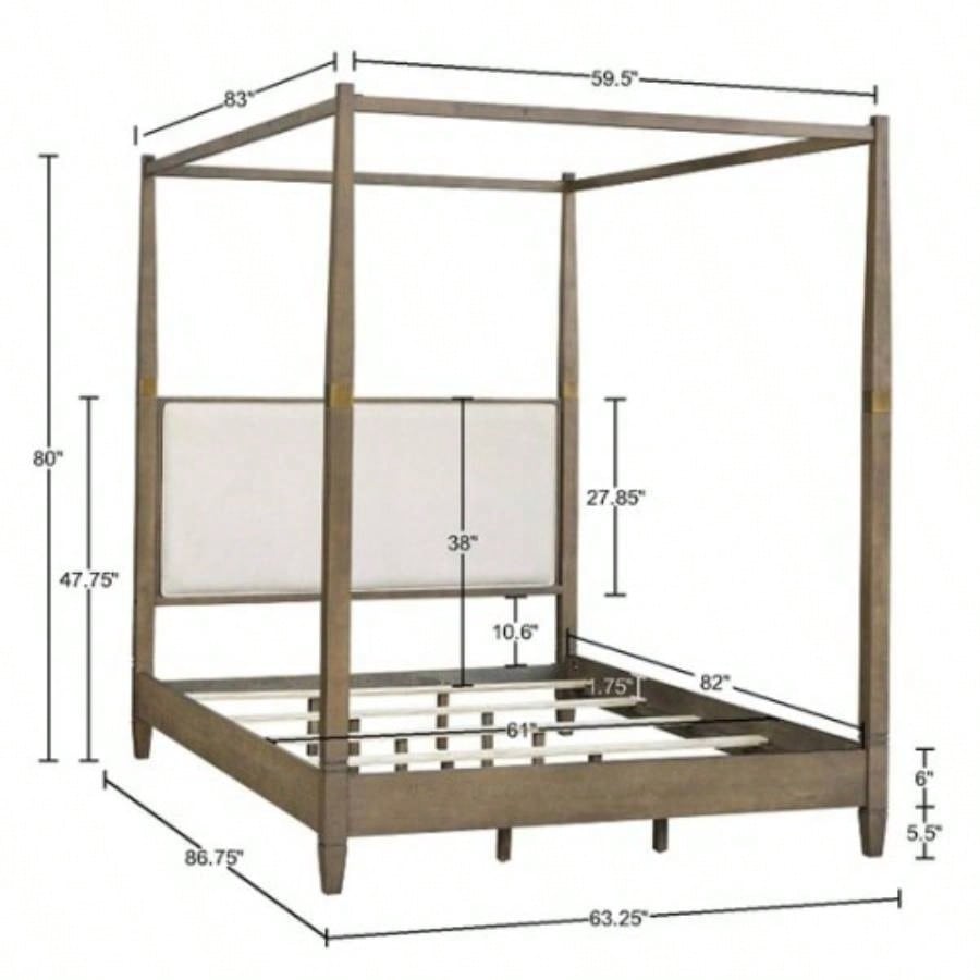 Canopy Bed Brown See below