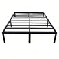 Modern Twin Steel Black Platform Foundation