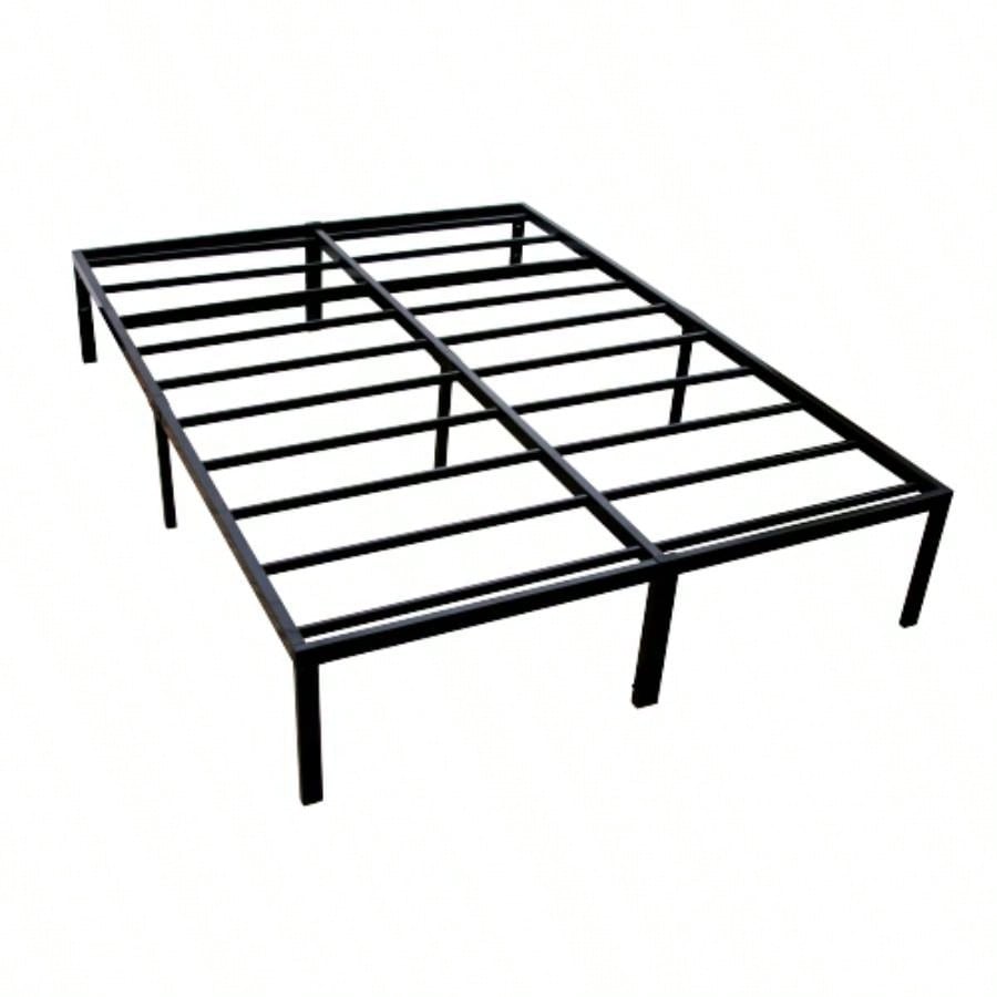 Modern Twin Steel Black Platform Foundation