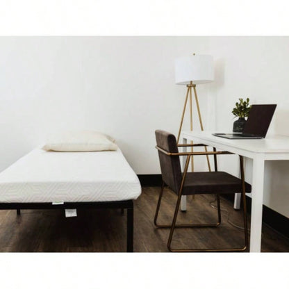 Modern Twin Steel Black Platform Foundation