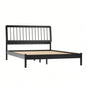 Mid - Modern Solid Wood Spindle Bed - Black