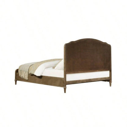 Brown King Upholstered Bed