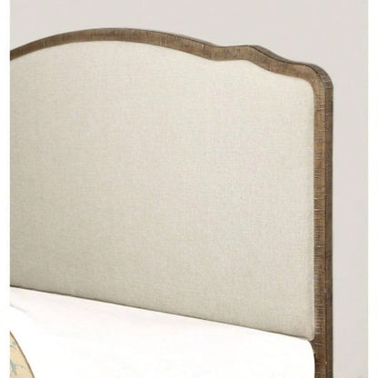 Brown King Upholstered Bed