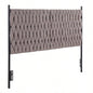 Braided Matisse Size Headboard in Black Metal and Fabric by LumiSource