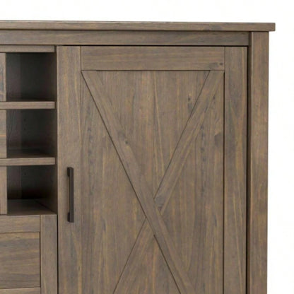 Ela - Sideboard with Wine Storage - Smoky Brown