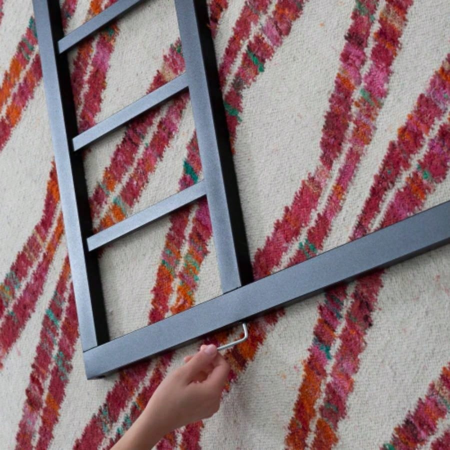 Linenspa Vertical Panel Metal Headboard, Cal King, Black