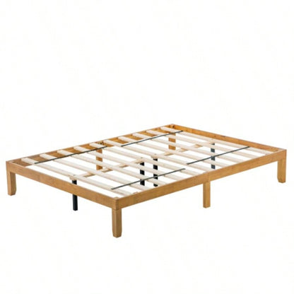 Size Wood Platform Bed Frame, No Box Spring Needed, Strong Wood Slat Support, Easy Assembly