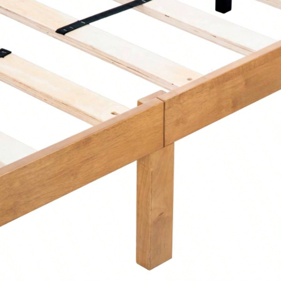 Size Wood Platform Bed Frame, No Box Spring Needed, Strong Wood Slat Support, Easy Assembly