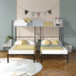 Triple Bunk Bed with Vent Board/ Sturdy Metal Frame/ Noise - Wood Slats/ Separatable into three beds/ No Box Spring Needed