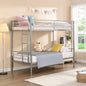 Twin Over Twin Metal Bunk Bed with trundle Black