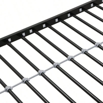 Twin Over FULL Metal Bunk Bed with Trundle 2 - Side Ladder and Full - Length Guardrail, No Box Spring Needed, Large Under Bed Storage, Easy Assemble, Black Brown