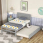Modern Design Twin Size Platform Bed Frame with 2 Drawers Color