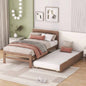 Modern Design Twin Size Platform Bed Frame with 2 Drawers Walnut Color