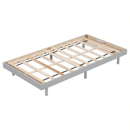 Modern Design Twin Size Floating Platform Bed Frame Color