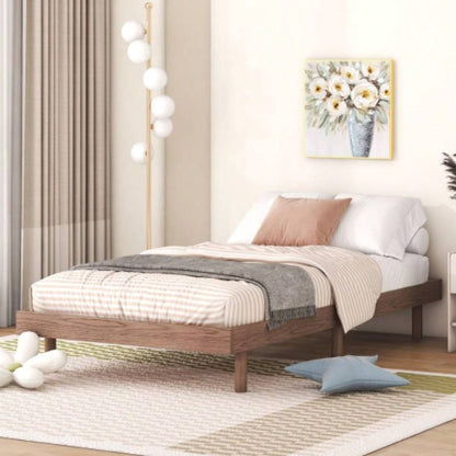 Modern Design Twin Size Floating Platform Bed Frame Color