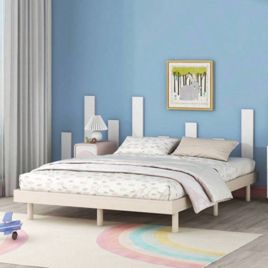 Modern Design Twin Size Floating Platform Bed Frame Color