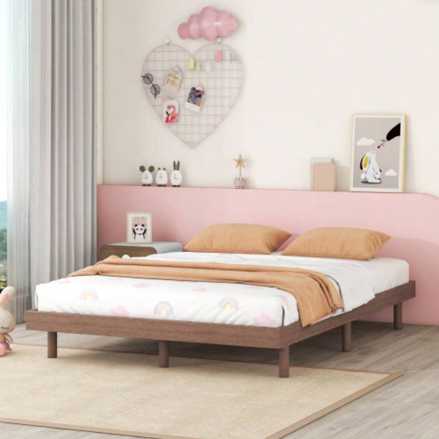 Modern Design Twin Size Floating Platform Bed Frame Color