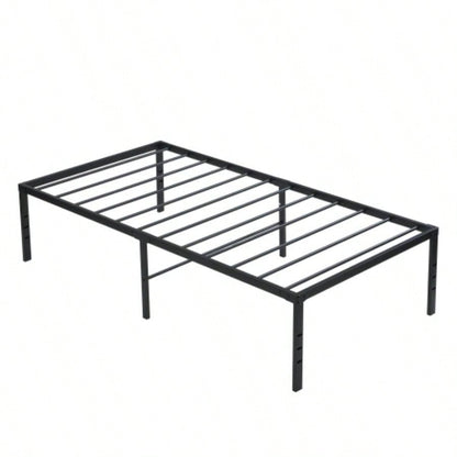 Twin Size Bed Frame, Heavy Duty Metal Bed Frame, Quick Easy Assembly, No Noise, BlackTWIN