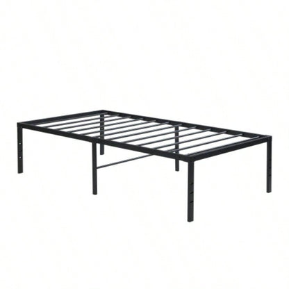 Twin Size Bed Frame, Heavy Duty Metal Bed Frame, Quick Easy Assembly, No Noise, BlackTWIN