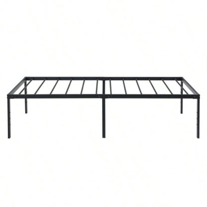 Twin Size Bed Frame, Heavy Duty Metal Bed Frame, Quick Easy Assembly, No Noise, BlackTWIN