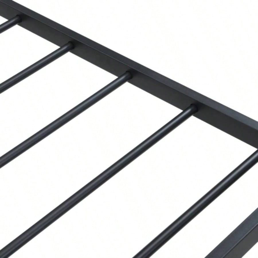 Twin Size Bed Frame, Heavy Duty Metal Bed Frame, Quick Easy Assembly, No Noise, BlackTWIN