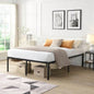 Full Size Bed Frame, Heavy Duty Metal Bed Frame, Quick Easy Assembly, No Noise, Black