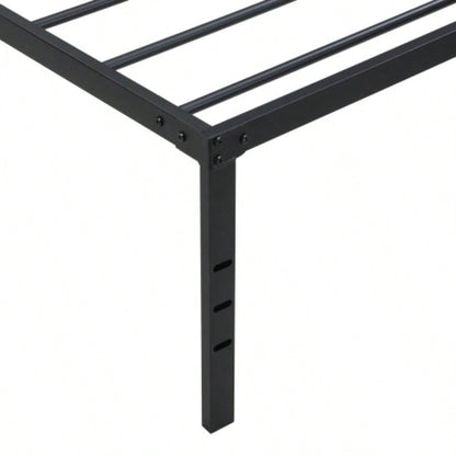 Twin Size Bed Frame, Heavy Duty Metal Bed Frame, Quick Easy Assembly, No Noise, BlackTWIN