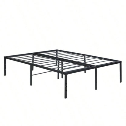 Full Size Bed Frame, Heavy Duty Metal Bed Frame, Quick Easy Assembly, No Noise, Black