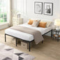 Full Size Bed Frame, Heavy Duty Metal Bed Frame, Quick Easy Assembly, No Noise, Black