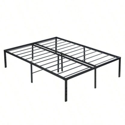 Full Size Bed Frame, Heavy Duty Metal Bed Frame, Quick Easy Assembly, No Noise, Black