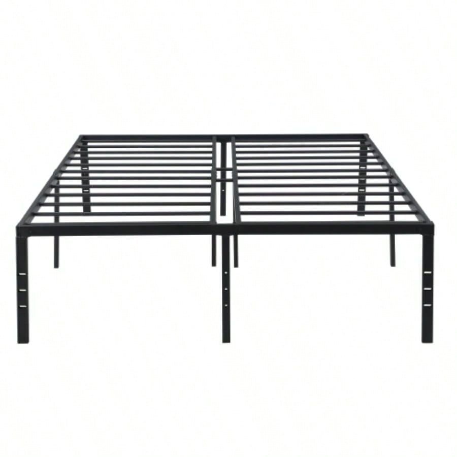 Full Size Bed Frame, Heavy Duty Metal Bed Frame, Quick Easy Assembly, No Noise, Black