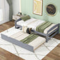 Twin size platform bed, with two drawers, white