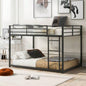 Twin over Twin Metal Bunk Bed, Low Bunk Bed with Ladder, BlackOLD SKU: WF282465AAB