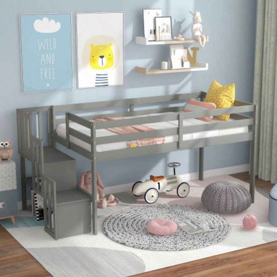 Loft bed with staircase,