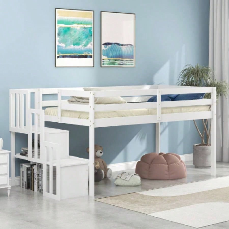 Loft bed with staircase,