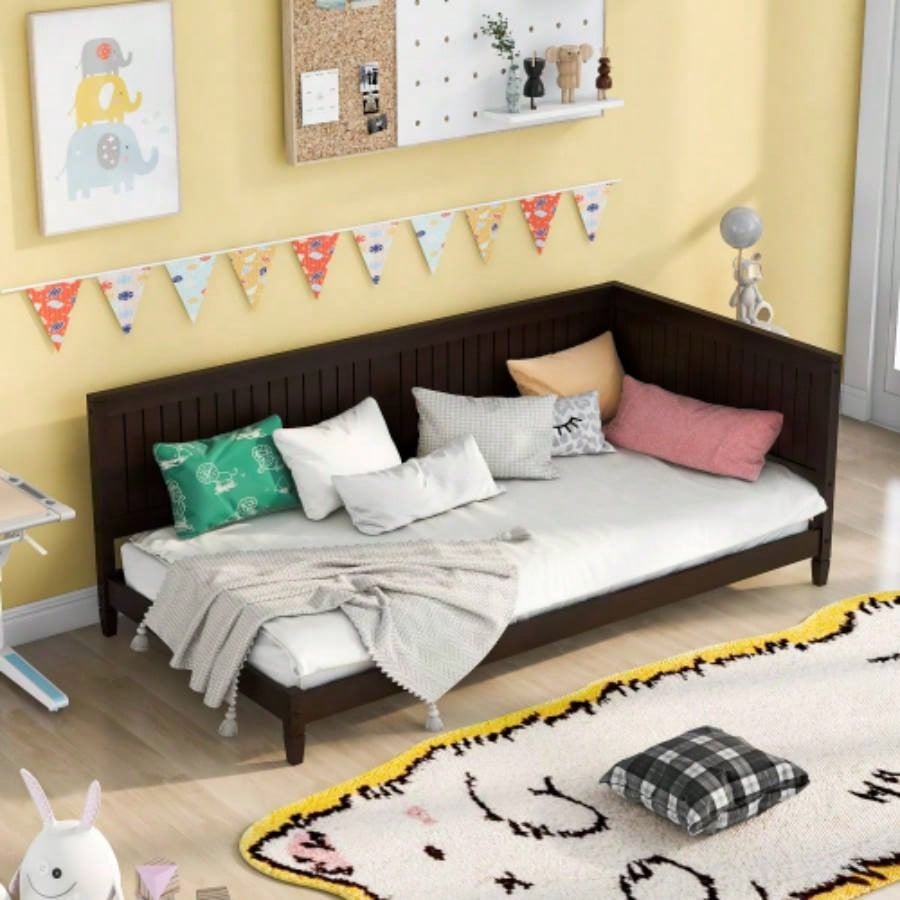 Full Size Wood Daybed/Sofa Bed, Espresso
