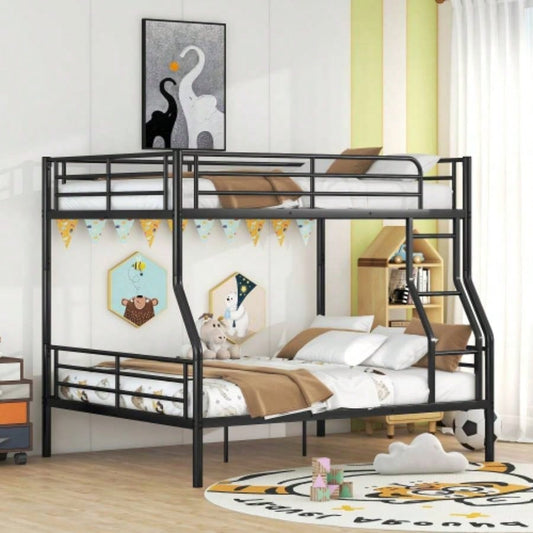 Full XL Over Metal Bunk Bed, Black