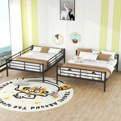 Full XL Over Metal Bunk Bed, Black