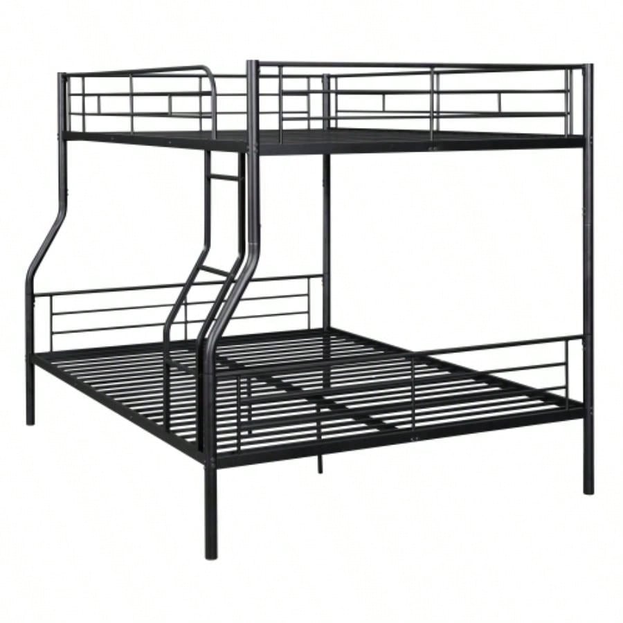 Full XL Over Metal Bunk Bed, Black