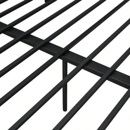 Full XL Over Metal Bunk Bed, Black