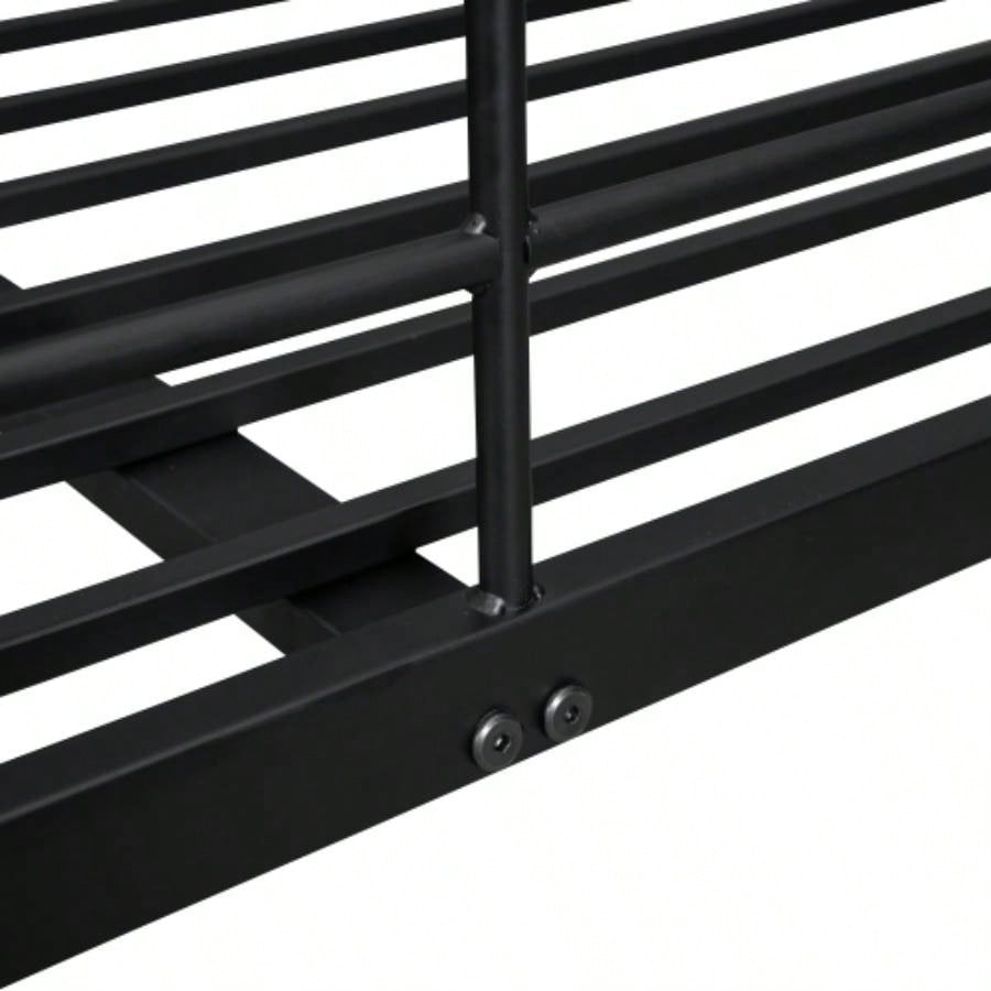 Full XL Over Metal Bunk Bed, Black