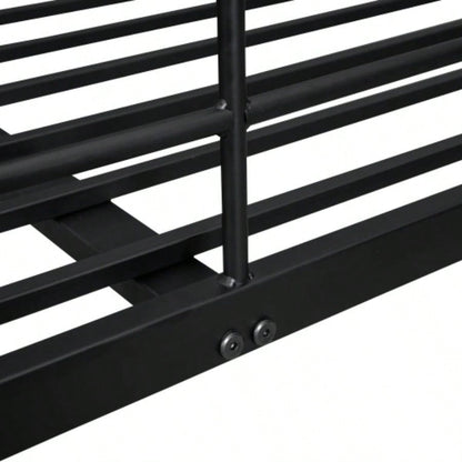 Full XL Over Metal Bunk Bed, Black
