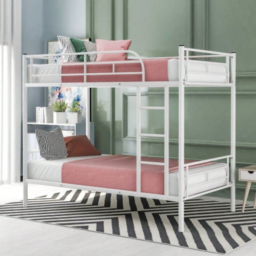Full XL Over Metal Bunk Bed, Black