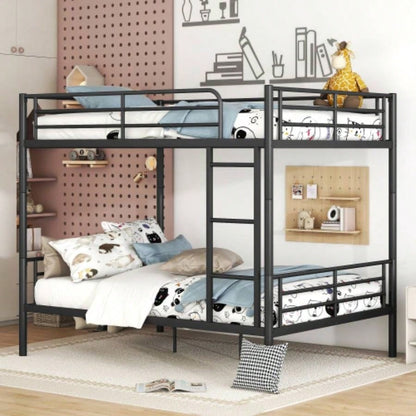 Full XL Over Metal Bunk Bed, Black