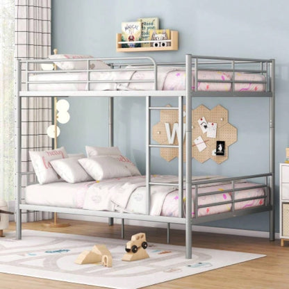 Full XL Over Metal Bunk Bed, Black
