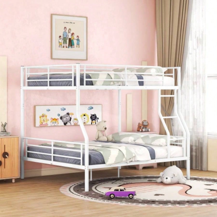 Full XL Over Metal Bunk Bed, Black